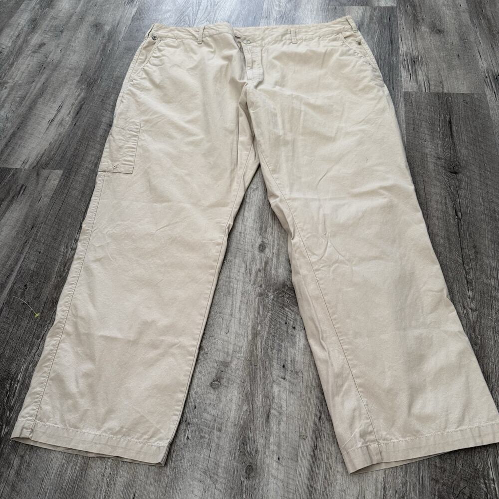 Columbia PFG Pants Mens 44x30 Flat Front Cotton Outdoors Hiking Camping Fishing
